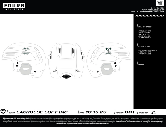 Boston Laxachusetts Box Helmet Decals