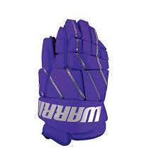 A pair of youth lacrosse gloves.